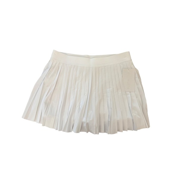 Athleta Pants - Athleta Match Point Pleated Skort White Lightweight Stretch Size‎ L NWT